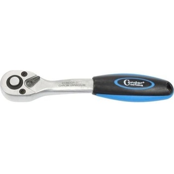 CONDOR račňa 3/8" vyhnutá, 205mm, 72z s prepínacou páčkou 100-00267