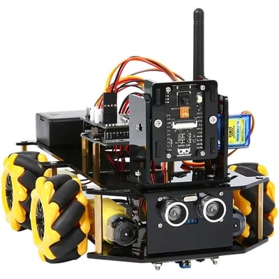 KUONGSHUN ELECTRONICS Súprava inteligentného autíčka s kamerou a modulom ESP32 (Mecanum kolesová verzia)