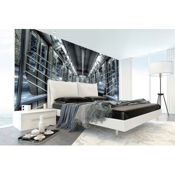 DIMEX ART s. r. o Самозалепваща се флизелинова фототапета празен вагон на метрото 375 x 250 см