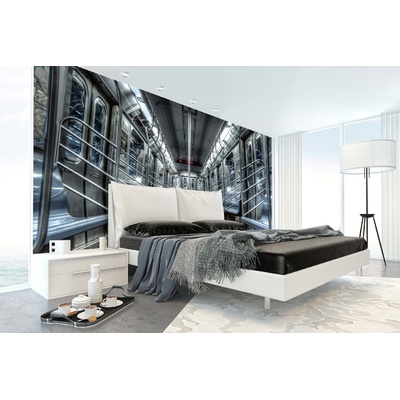 DIMEX ART Самозалепваща се флизелинова фототапета празен вагон на метрото 375 x 250 см