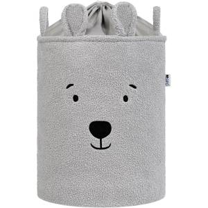 SIPO Букле кош за съхранение на играчки Sipo - XL с връзка, сиво мече (PAT72927)