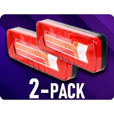 KAMAR LED Zadní světlo, dynamická směrovka, 12/24V, 6 funkcí/2-PACK! [L1913] – Zboží Mobilmania