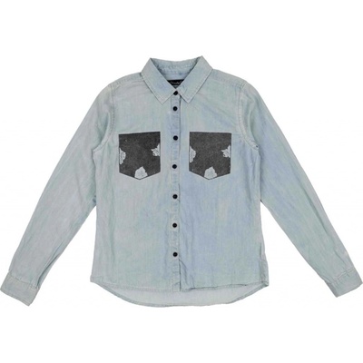 BLEND SHE košela Adel Patch Shirt Bleached Lg. Blue