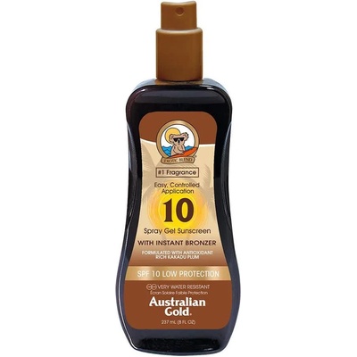 Australian Gold Instant Bronzer Spray Gel SPF10 237ml Protector - Black (Brown)