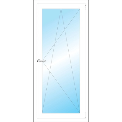 OKNA HNED Plastové okno 61x134 cm (610x1340 mm) bílé otevíravé a sklopné pravé
