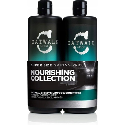 TIGI Catwalk šampon pro suché a poškozené vlasy 750 ml + vyživující kondicionér pro suché a poškozené vlasy 750 ml kosmetická sada