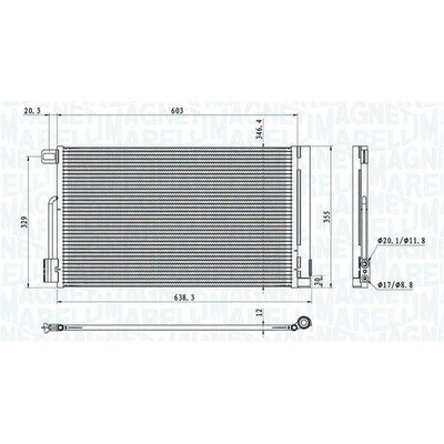 Kondenzátor, klimatizace MAGNETI MARELLI 350203611000