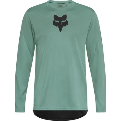 FOX Racing Мъжка фланелка с дълъг ръкав за колоездене Fox racing Ranger L/S Jersey Fox Head Cycling jersey - Pine - размер XL (056-3670-0614)