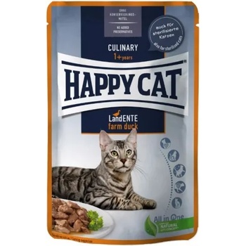 Happy Cat MIS Culinary Farm Duck - паучове за котки, с патешко месо, 85 гр, Германия - 70621