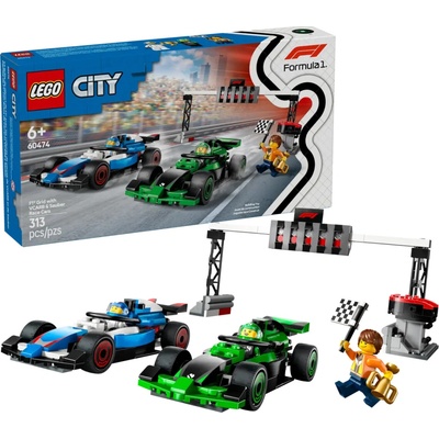 LEGO® City 60474 Padok F1 s formulemi VCARB a Sauber