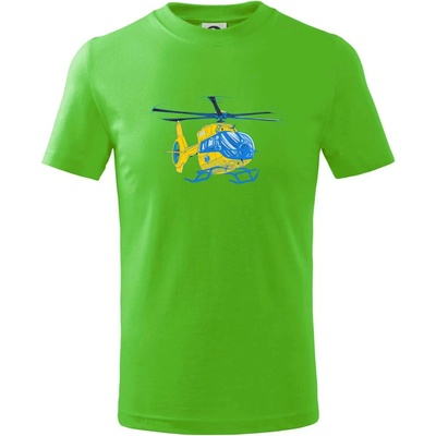 Vrtuľník rescue tričko detské Apple Green