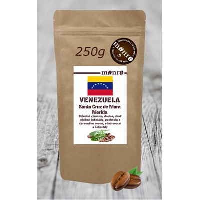 Monro Venezuela Santa Cruz de Mora Mérida káva 100% Arabika zrnková 250 g