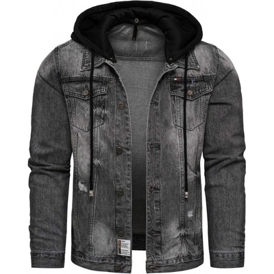 Recea pánska džínsová bunda Teivere čierna
