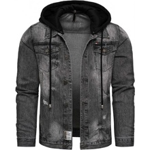 Recea pánska džínsová bunda Teivere čierna