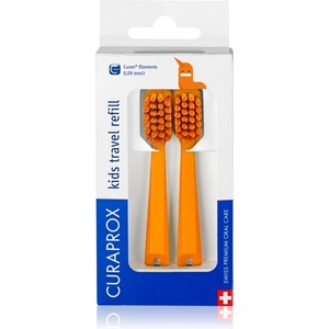 CURAPROX Kids Travel refill сменяеми глави за четка за зъби Orange 2 бр