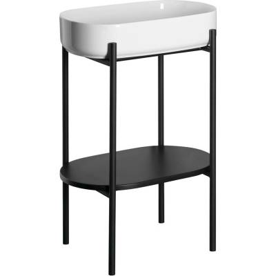 Sapho, PUNO podstavec s umývadlom 550x860x360mm, čierna, SKA570-2-01
