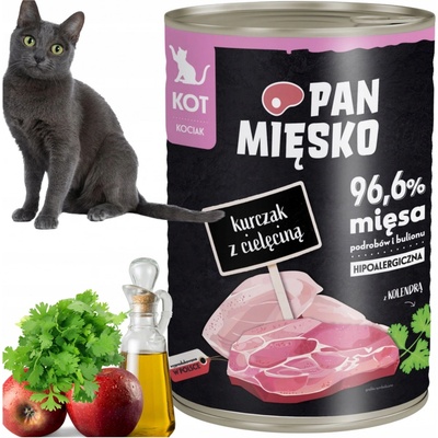Pan Mięsko Kitten Kuracie Mäso s teľacím mäsom 400 g
