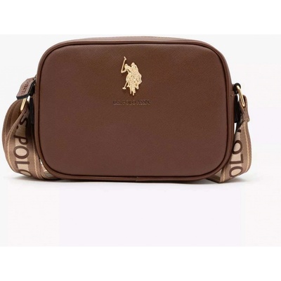 U.S. Polo Assn. dámská kabelka crossbody CLASSIC s hnědým popruhem hnědá
