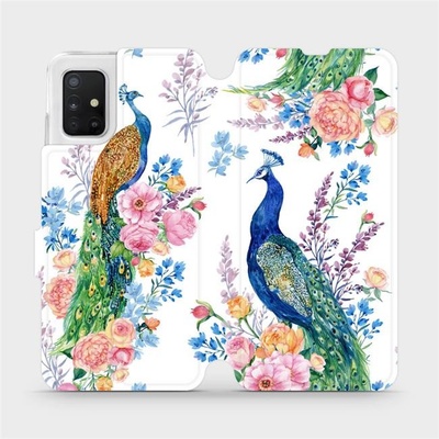 Pouzdro Mobiwear parádní flip Samsung Galaxy A51 - MX08S Pávi