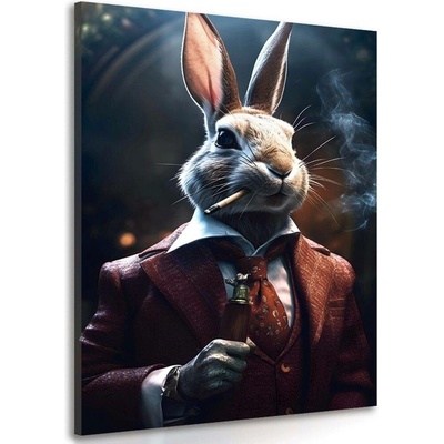 Obraz zvířecí gangster zajíc - 80x120