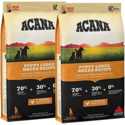 Acana Heritage Šteniatka veľkých plemien 2 x 11,4 kg