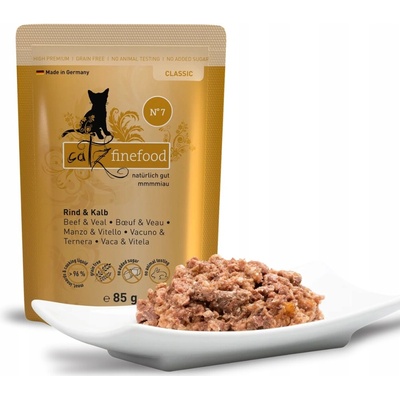 Catz finefood N.07 Hovädzie a teľacie mäso 85 g