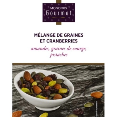 Monoprix Gourmet Směs semínek s brusinkami 120 g