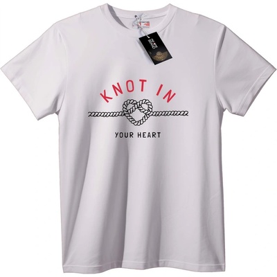 NOONEBRAND Тениска Възел в Сърцето - L, Black