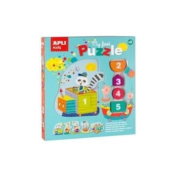 Apli - Детски дървен пъзел - Влакче с 5 дървени елемента за сортиране (A17202)