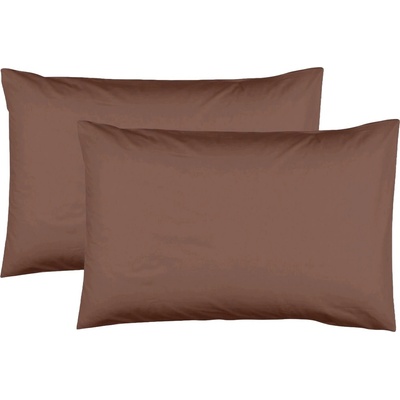 Dilios Комплект две калъфки за възглавница 50/70 см кафяво 100% памук