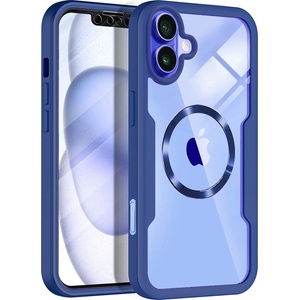 Techsuit Калъф за iPhone 16 + калъф - ColorVerse 360 MagSafe MagSafe Series - син