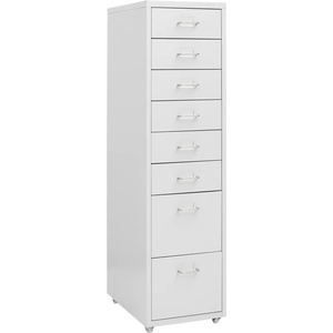 vidaXL Мобилен офис шкаф, сив, 28x41x109 см, метал (335921)