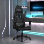 vidaXL Гейминг стол, черен, изкуствена кожа (3143695)