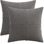 vidaXL Калъфка за възглавница 2 pcs ALMELO Тъмносиво 30 x 30 cm (913863)