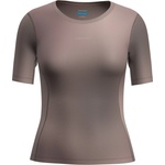 Icebreaker Дамски долна фланелка с къс ръкав Icebreaker Women's Merino 75 CL Featherlight S/S Crewe AOP Sport shirt - Porcini / Pink Quartz - размер XL (114-3933-0115)