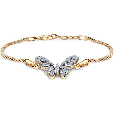 Savicki náramek motýl žluté zlato B-B-B0299-00491-585-Z
