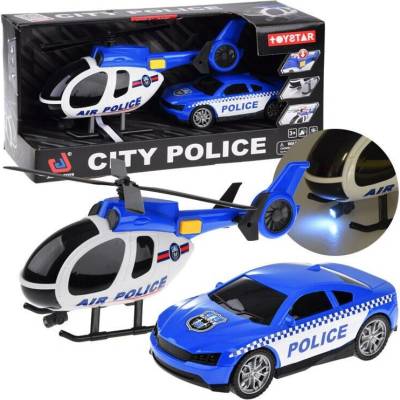 JOKO Policejní auto a vrtulník se zvuky