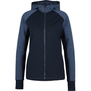 Stoic Дамско вълнено яке Stoic Women's MerinoFleece260 FlenSt. Zip Hoody Merino hoodie - Dark Navy Melange / Dark Navy (105-6684-0212)