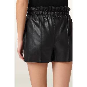 AllSaints къс панталон дамски от кожа FRAN (W060TE)