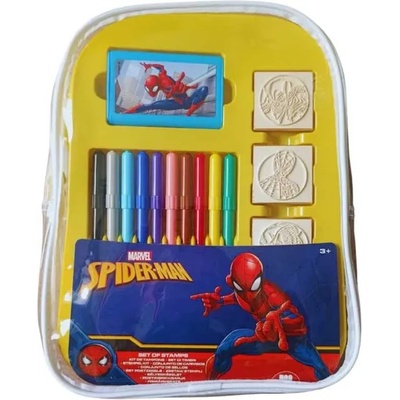 Multiprint Творческа раница Spiderman с 10 миещи се флумастера, 4 печата и 30 стикера