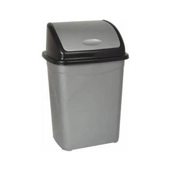 Cirkuit Planet Кош за отпадъци Planet, С люлеещ капак, Пластмасов, 9 L, Сив, 5060140020