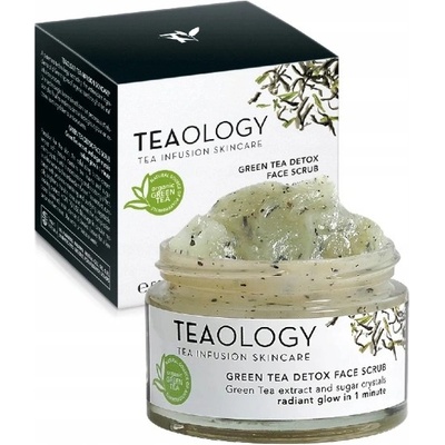 Teaology Cleansing Green Tea Detox Face Scrub cukrový peeling se zeleným čajem 50 ml