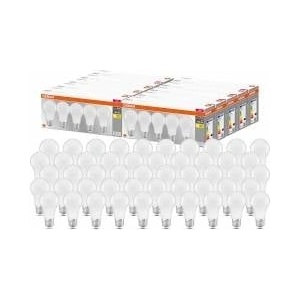 OSRAM LED bulb, base: E27, warm white, 2700K, 8.50W, replacement for 60W bulb, matt, LED BASE CLASSIC A, 10 x pack of 5 - 4058075090491