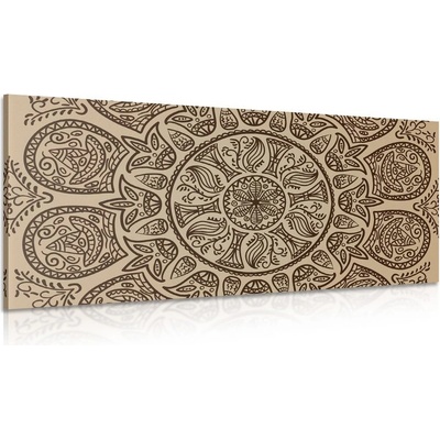 Obraz Mandala s abstraktním přírodním vzorem - 100x50