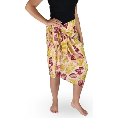 Thajsko Sarong Pareo BUN jesenné lístie marhuľová