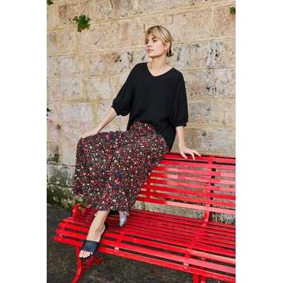 Moodo Миди пола с цветен десен черна Moodo Moodo | Cheren | ЖЕНИ | XS