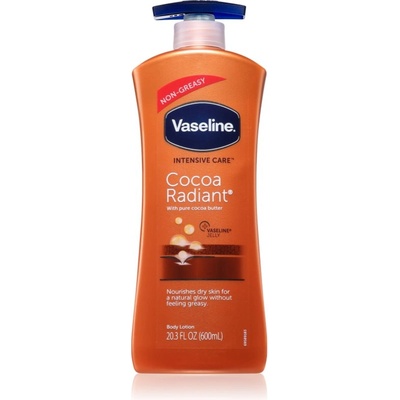 Vaseline Cocoa Radiant Body Lotion тоалетно мляко за тяло за суха кожа 600ml
