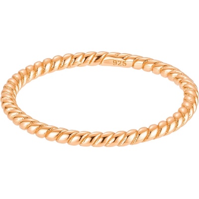 Olivie Strieborný zatočený prsteň ROSE 8841