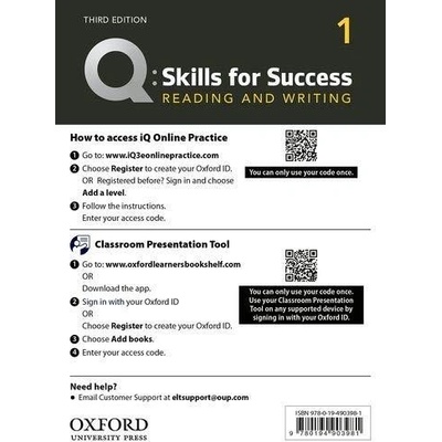 Q Skills for Success 1 Reading & Writing Teacher´s Access Card, 3rd - Sarah Lynn