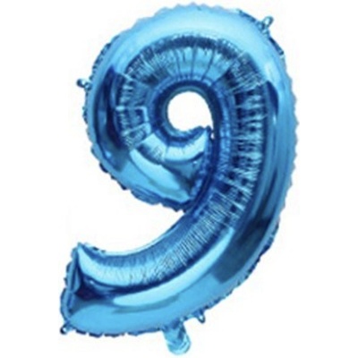 Fóliový balón čísla modré 82 cm Čísla: 9